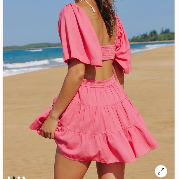 Free People Cross Of Sunlight Mini Dress in pink | size Small - Picture 7 of 7
